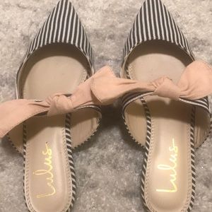 Lulus striped mules